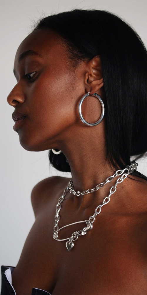 Large Tru Hoops Sterling Silver