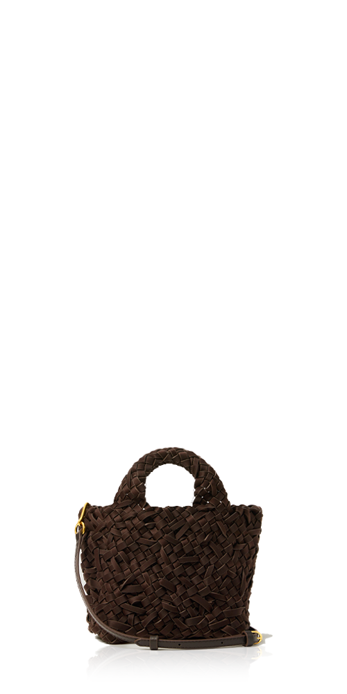 St. Barths Petit Tote Nest Weave Chocolate