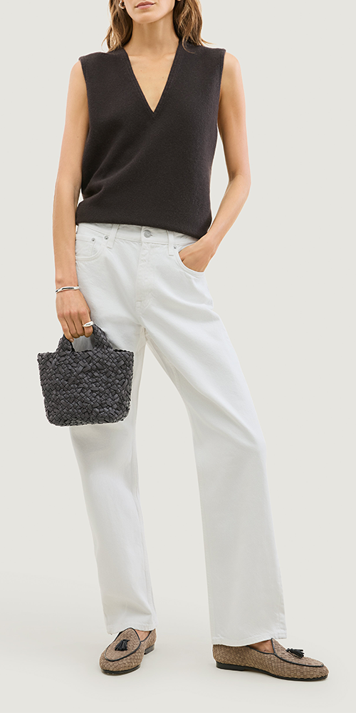 St. Barths Petit Tote Nest Weave Ash