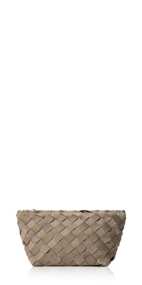 Gigi Large Clutch Suede &amp; Neoprene Bluff