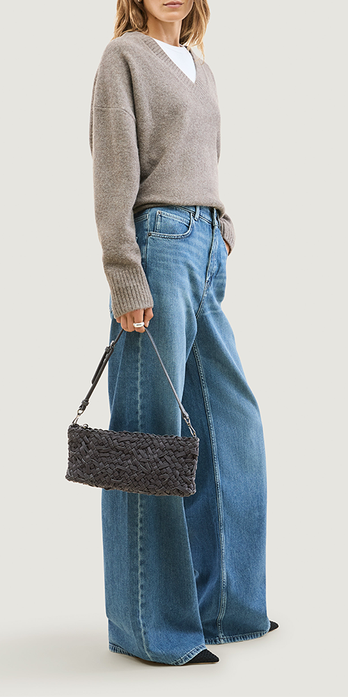 Gala Clutch Nest Weave Ash