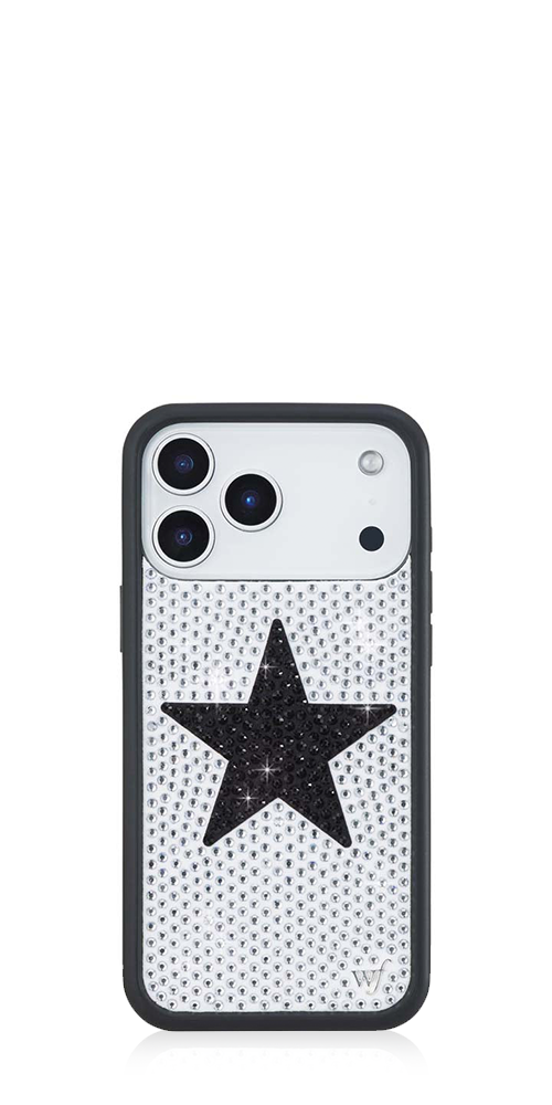 Rhinestone Star White and Black iPhone Case