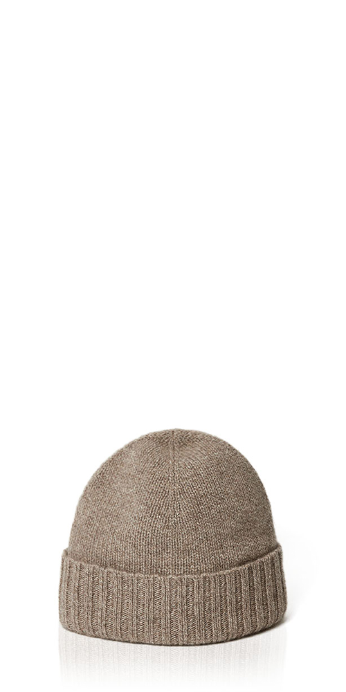 Classic Cashmere Slouchy Beanie Taupe