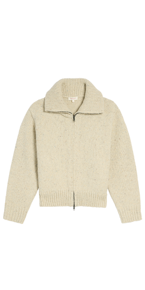 Irene Confetti Wool Alpaca Zip Cardigan
