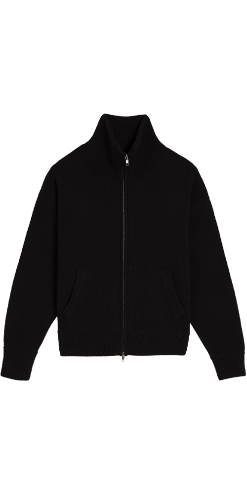 Cecily Wool Cashmere Zip Cardigan