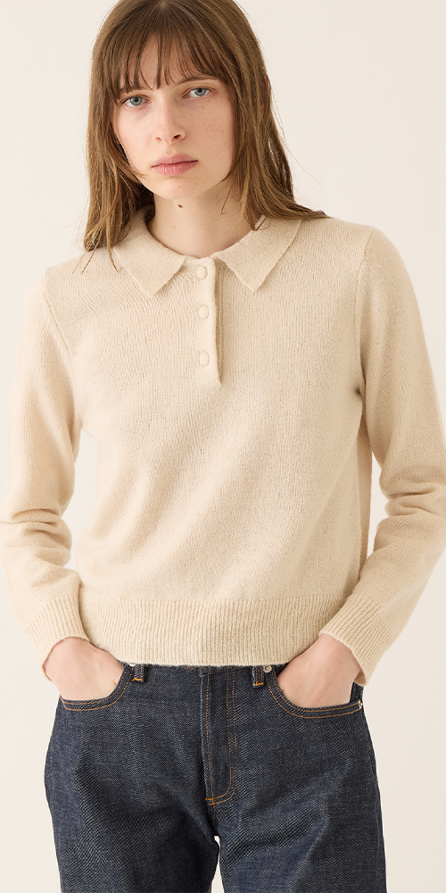 Robin Alpaca Polo Sweater