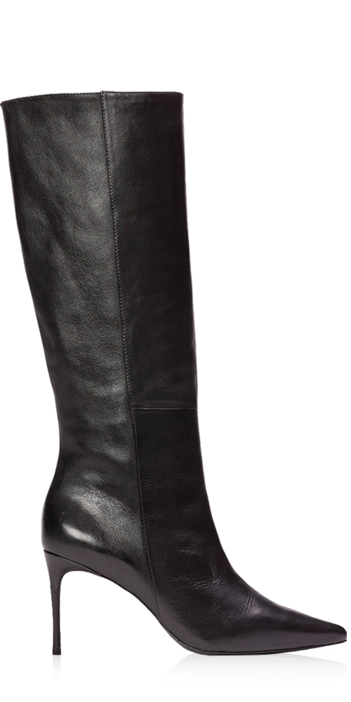 Kath 80MM Leather Boots Black
