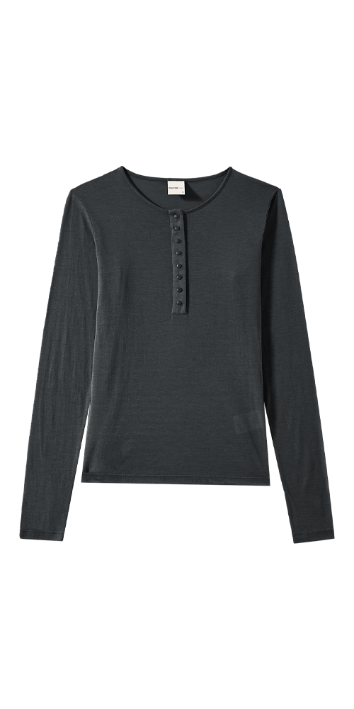 Haram Henley Top Charcoal