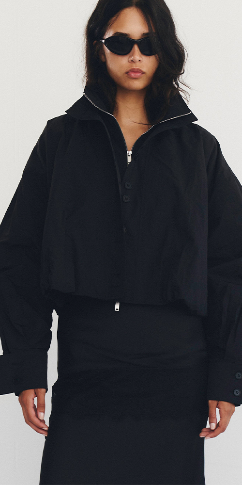 Amaryllis Cropped Jacket Black
