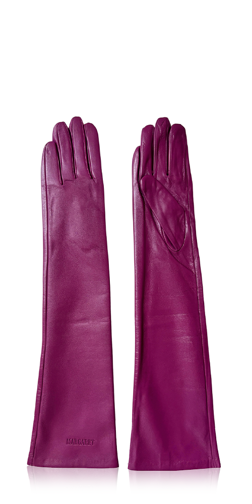 Leather Opera Gloves Berry