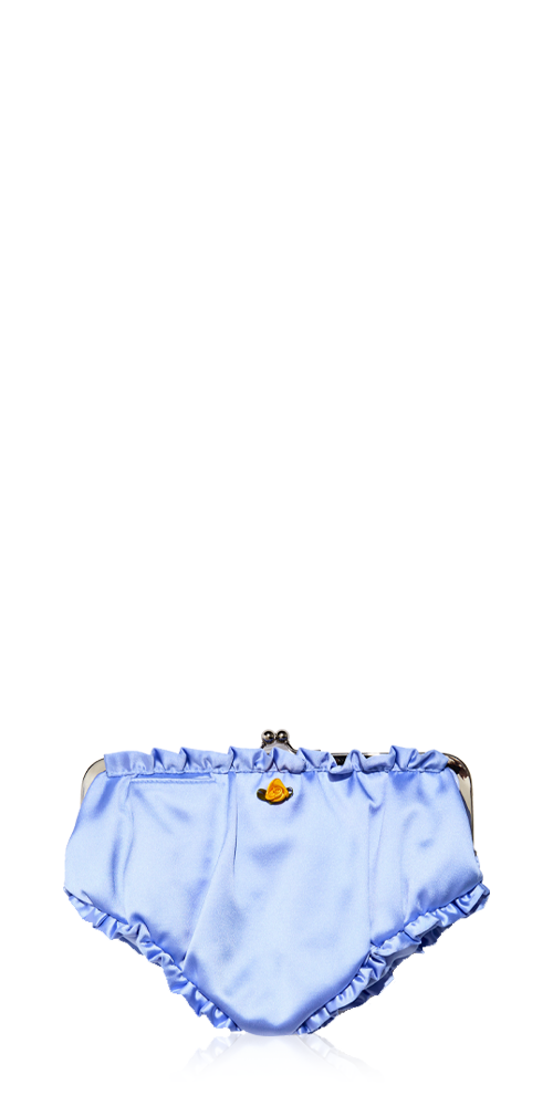 Undies Pouch Cornflower Blue Satin