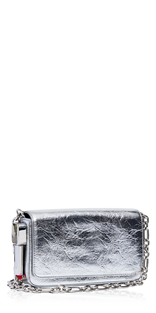 Burn Clutch Silver Crinkle