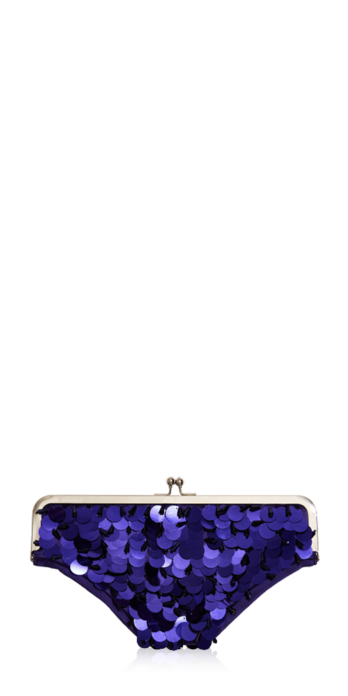 Undies Clutch Violet Sequins