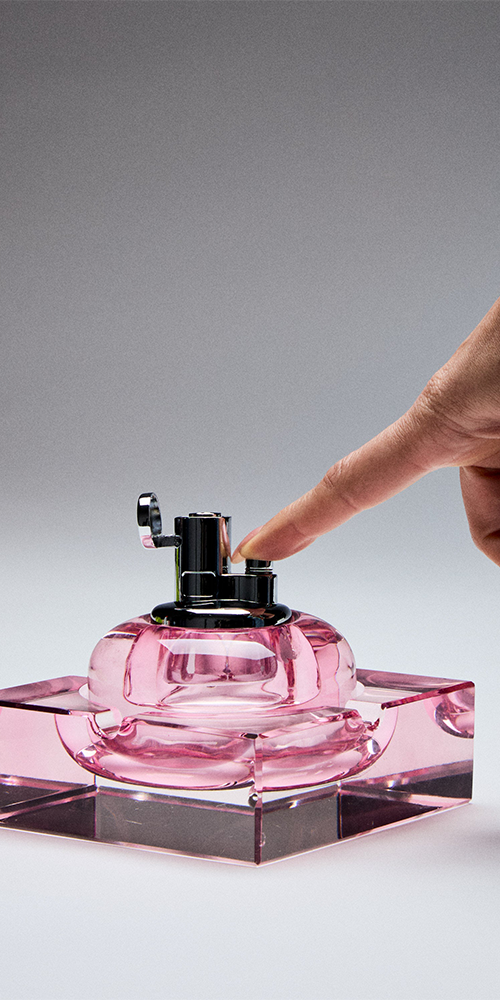 Glass Tabletop Lighter Blush Pink