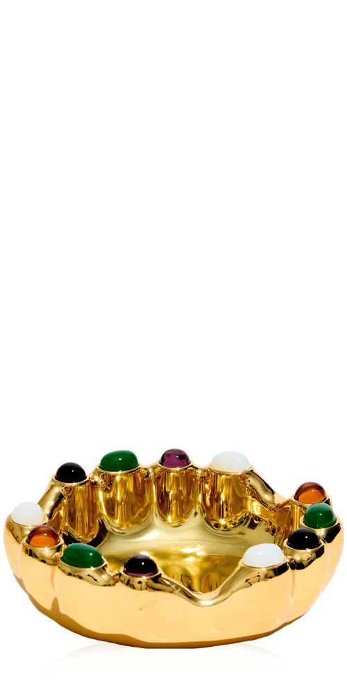 Gemstoned Ashtray Gold