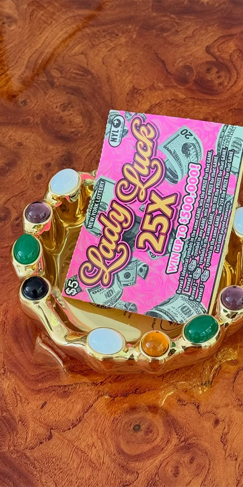 Gemstoned Ashtray Gold