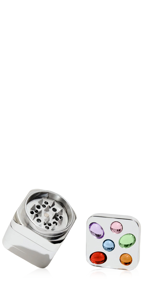 Gemstoned Grinder Silver Multi-Stone