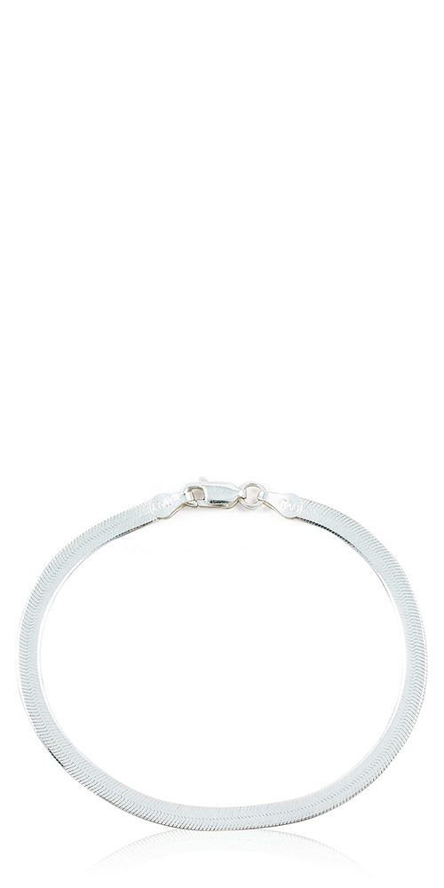 Sterling Silver Herringbone Bracelet