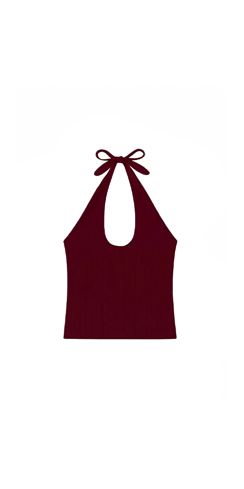 Pauline Pointelle Halter Top