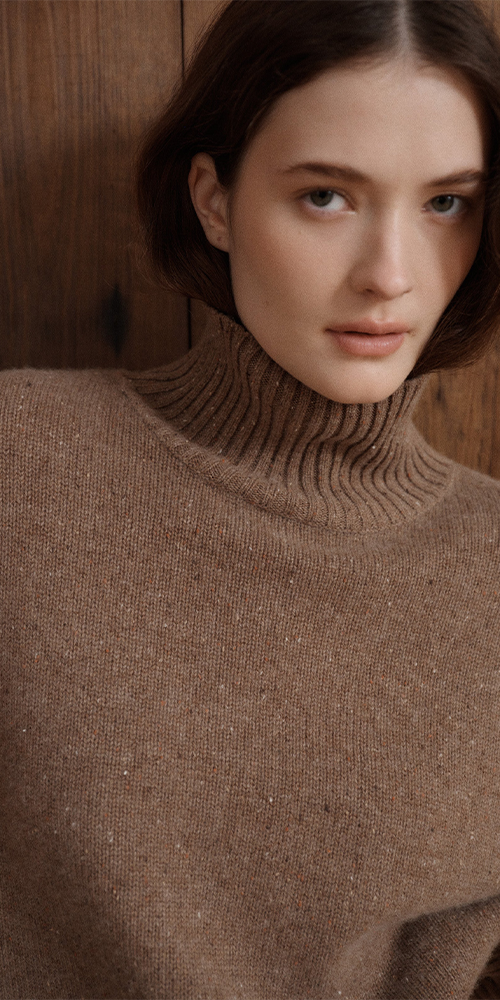 Maja Turtleneck Cashmere Sweater