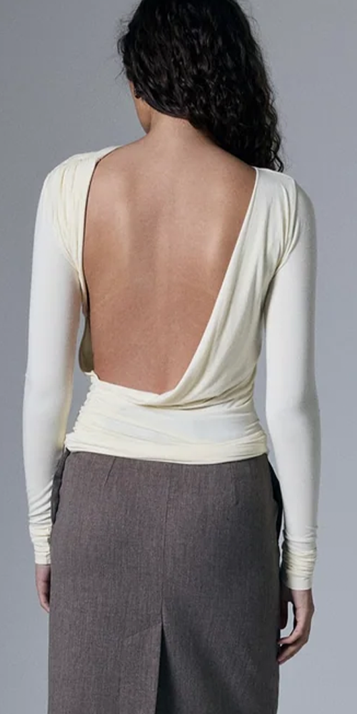 Romy Open Back Top Butter