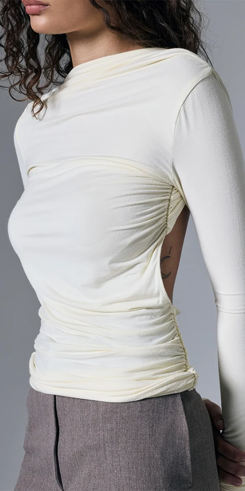 Romy Open Back Top Butter