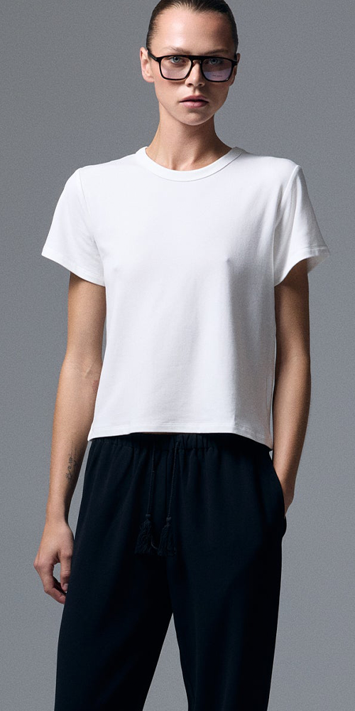 Reese Knit Tee White
