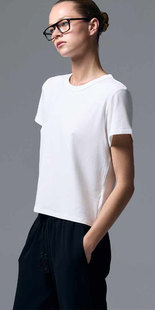 Reese Knit Tee White