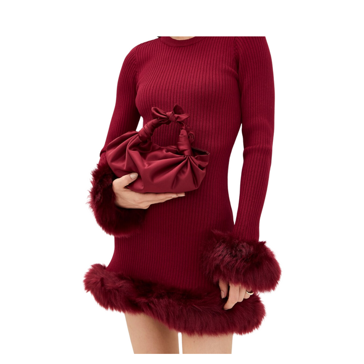 Silk Knot Bag Merlot