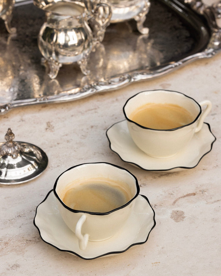 Ribbon Teacup and Saucer