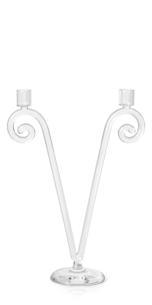 Double Stem Spiral Candleholder