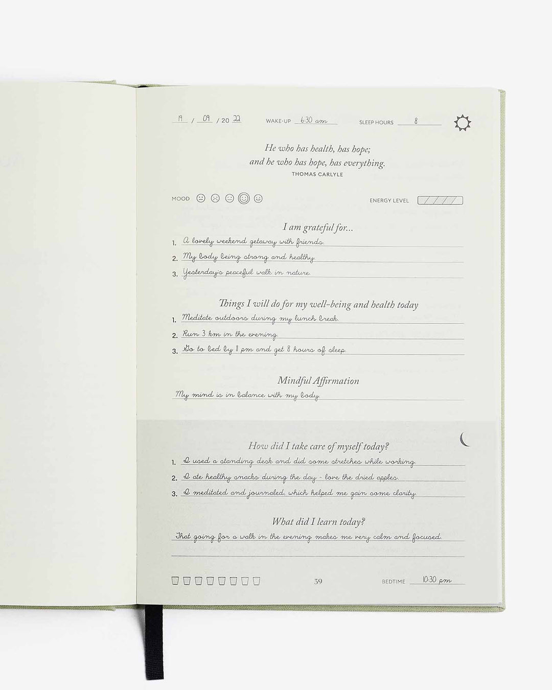 The Five Minute Journal Health &amp; Fitness Edition
