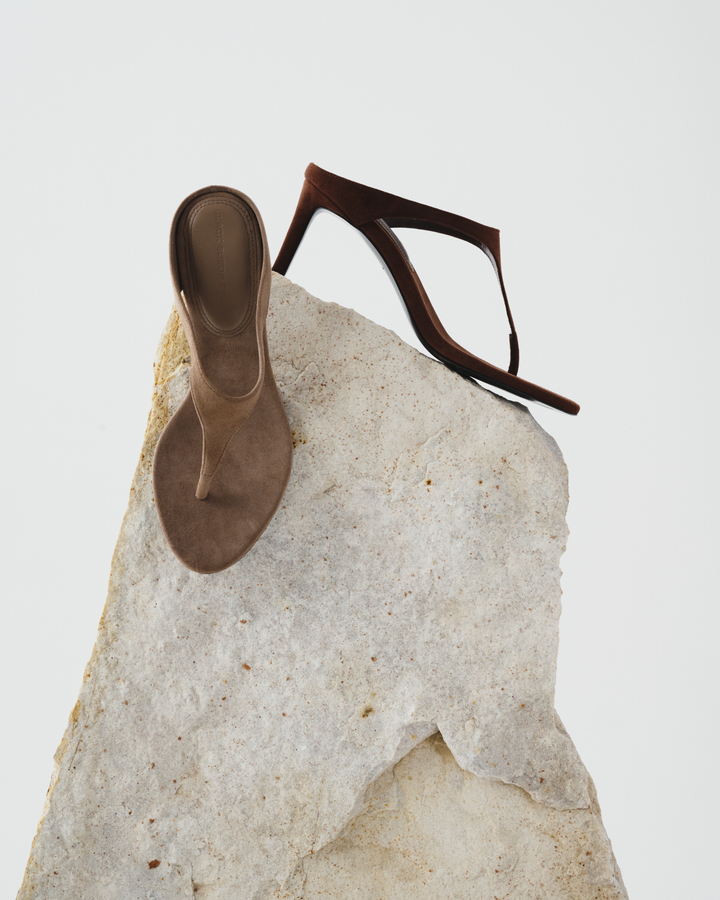 Laurel 65 Suede Mule Brown