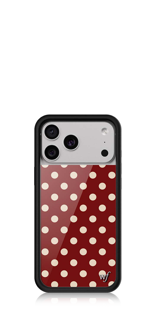 Polka Dot | Burgundy and Cream iPhone Case