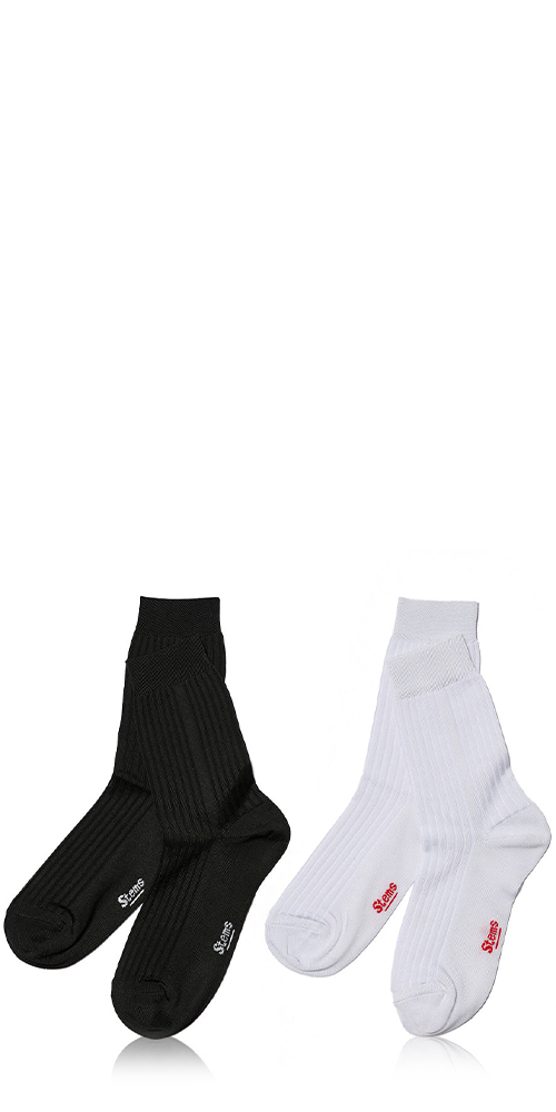 2-Pack Italian Silky Rib Socks