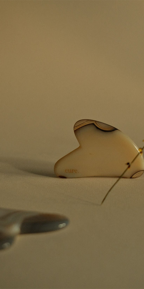 Natural Agate Heart Gua Sha
