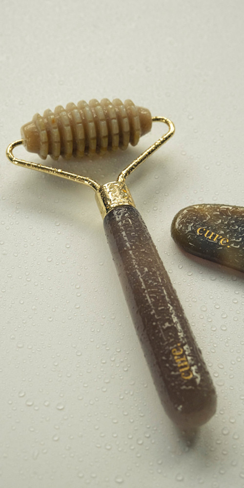 Natural Agate Spiked Facial Roller