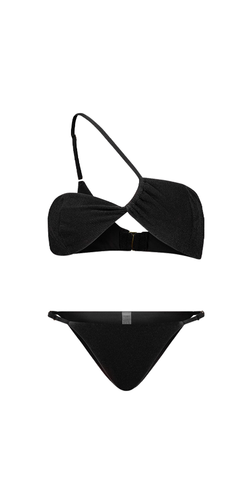 Narcissus Mini Bikini in Terry Black