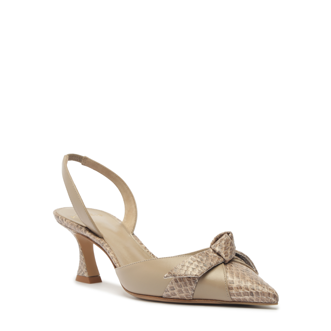 Clarita Slingback Cap Toe 60 Semolina