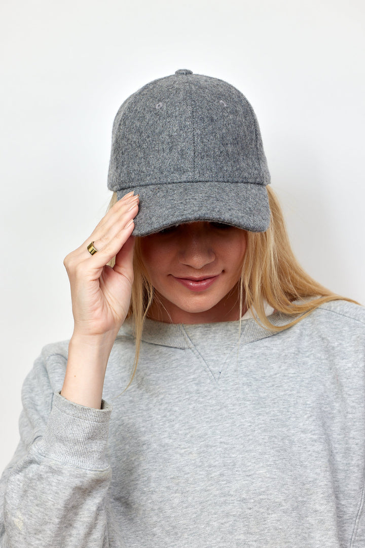 Solid Shetland Baseball Cap Heather Grey