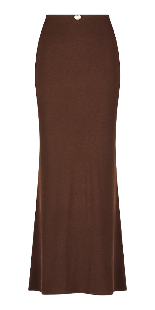 Arena Long Skirt with Pearl in Brown