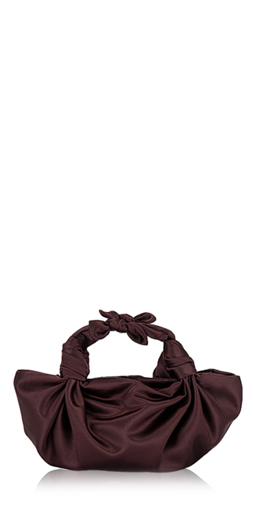 Silk Knot Bag Chocolate
