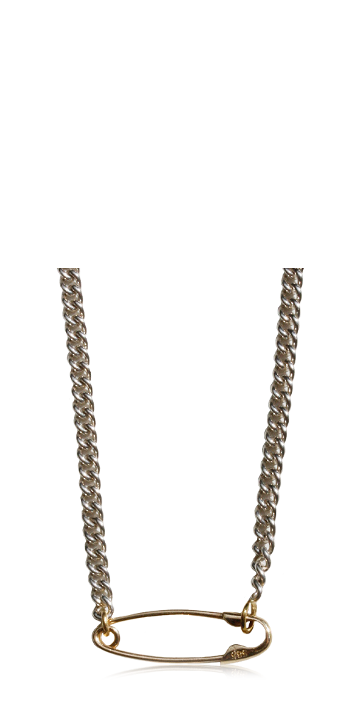 Petite Industrial Safety Pin Necklace