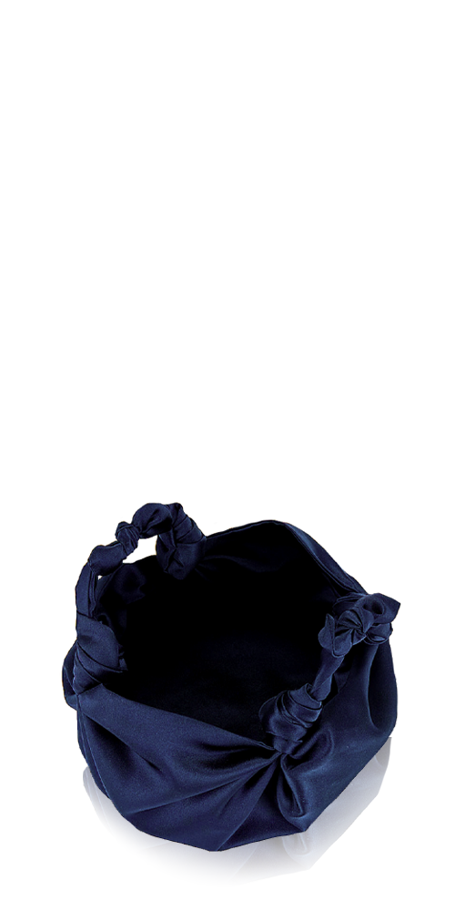 Silk Knot Bag Navy