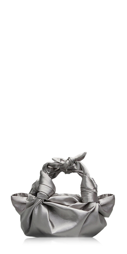 Silk Knot Bag Silver