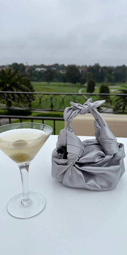 Silk Knot Bag Silver