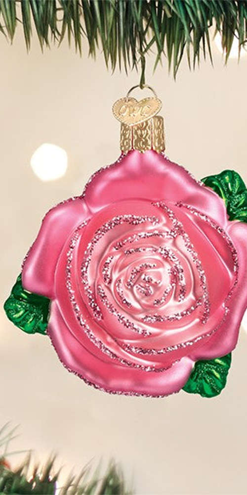 Pink Rose Ornament