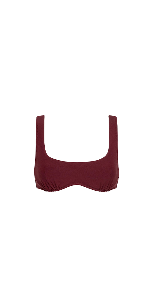 Maroon Kaia Sport Bikini Top