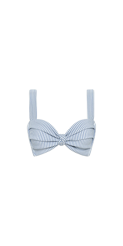 Classic Blue Stripe Hayden Bikini Top