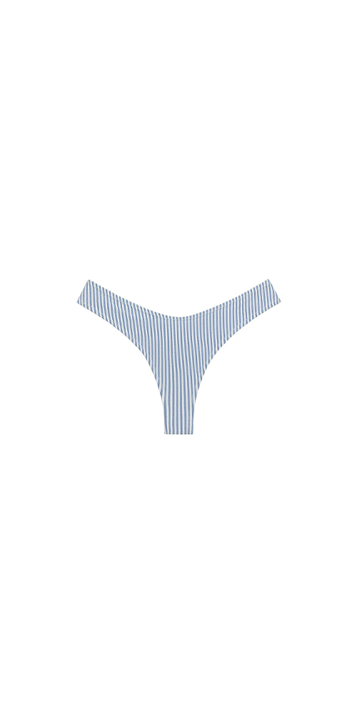 Classic Blue Stripe Lulu (Zig-Zag Stitch) Bikini Bottom